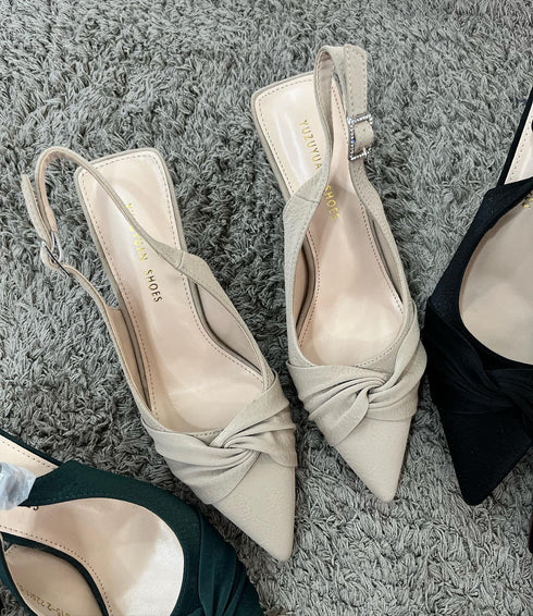 Luxury Pointed Toe Knot Stiletto